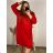 Šaty dlouhý rukáv dámské nadrozměr (3XL/4XL ONE SIZE) ITALSKÁ MÓDA IMWQ231167
