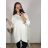 Tunic oversize long sleeve women's oversized (2XL / 3XL ONE SIZE) ITALIAN FASHION IM321551 white 3xl / 4xl