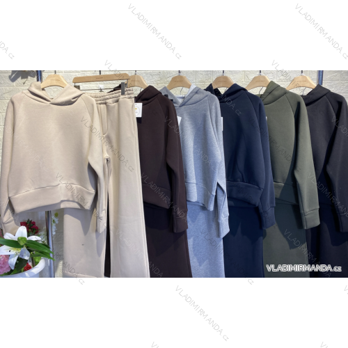 Souprava tepláky a mikina dlouhý rukáv dámská (S/M ONE SIZE) ITALSKÁ MÓDA IMPGM239514