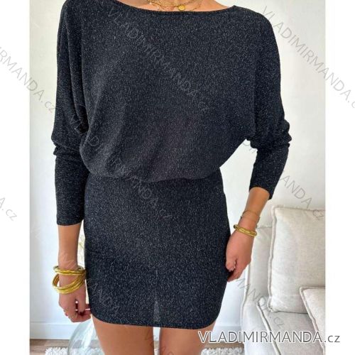 Women's Plus Size Long Sleeve Oversize Dress (XL/2XL/3XL ONE SIZE) ITALIAN FASHION IMC23024