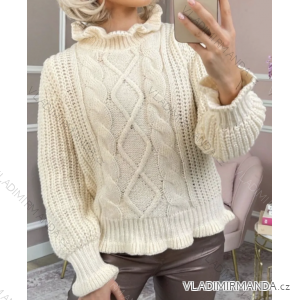 Svetr s rolákem dlouhý rukáv dámský (S/M ONE SIZE) ITALSKÁ MÓDA IMPGM23Y-23617