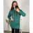 Women's Long Sleeve Hooded Sweatshirt Dress (S/M ONE SIZE) ITALIAN FASHION IMC22685