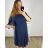 Šaty společenské elegantní šifonové krátký rukáv dámské nadrozměr (XL/2XL/3XL ONE SIZE) ITALSKÁ MÓDA IMM2380735/DUR Barva   královská modrá Velikost   XL/2XL