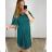 Šaty společenské elegantní šifonové krátký rukáv dámské nadrozměr (XL/2XL/3XL ONE SIZE) ITALSKÁ MÓDA IMM2380735/DUR Barva   královská modrá Velikost   XL/2XL
