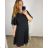 Šaty společenské elegantní šifonové krátký rukáv dámské nadrozměr (XL/2XL/3XL ONE SIZE) ITALSKÁ MÓDA IMM2380735/DUR Barva   královská modrá Velikost   XL/2XL