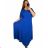 Šaty plesové dlhé elegantné spoločenské krátky rukáv dámske nadrozmer (XL/2XL ONE SIZE) TALIANSKA MÓDA IMM2380736PL/DR XL/2XL kráľovská modrá