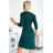 420-5 MARY Dress with gold zippers - green