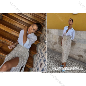 Sukně dlouhá flitrová dámská (S/M ONE SIZE) ITALSKÁ MÓDA IMPDY23SSH66162