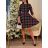 Šaty elegantní vánoční dlouhý rukáv dámské (S/M ONE SIZE) ITALSKÁ MÓDA IMM23M56723