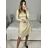 Women's Elegant Long Sleeve Dress (S/M ONE SIZE) ITALIAN FASHION IMM23M6062 S/M Brown