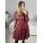Elegantes Damenkleid mit langen Ärmeln (Einheitsgröße S/M) ITALIAN FASHION IMM23M6062