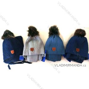 Súprava zimnej čiapky a nákrčník detská chlapčenská (3-8 rokov) AGBO PV323K-27