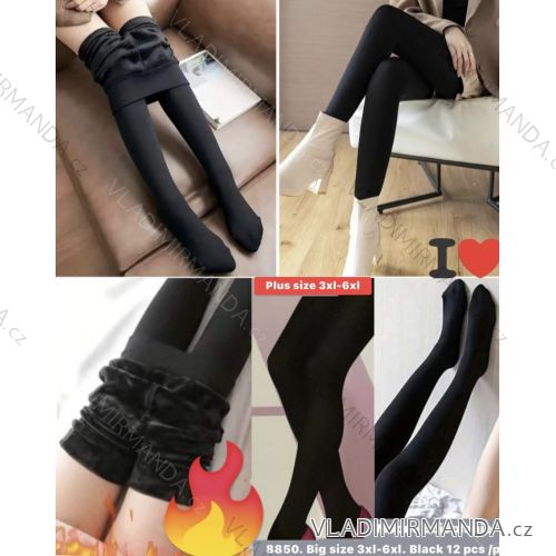 Silonky punčocháče dlouhé zateplené dámské nadrozměr (3XL-6XL) TURECKÁ MÓDA TMWL238850B