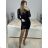 Women's Elegant Sparkly Sequin Long Sleeve Dress (S/M ONE SIZE) ITALIAN FASHION IMWGS223891/DUR