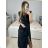 Ärmelloses langes Partykleid für Damen (S/M EINHEITSGRÖSSE) ITALIAN FASHION IM323141
