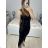 Šaty dlhé elegantné na ramienka dámske (S/M ONE SIZE) TALIANSKA MODA IM323VIOLA