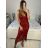 Šaty dlhé elegantné na ramienka dámske (S/M ONE SIZE) TALIANSKA MODA IM323VIOLA
