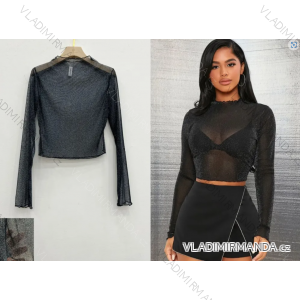 Top/croptop dlouhý rukáv dámský (S/M ONE SIZE) ITALSKÁ MÓDA IMPLP2311731045