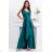 Women's Plus Size (42-46) Long Elegant Party Sleeveless Dress POLISH FASHION PMLBC23265-10 Green 38