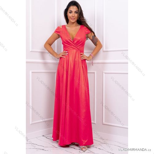 Long elegant sleeveless dress for women, plus size (36-52) POLISH FASHION PMLBF24GALA7 strawberry 40