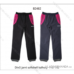 Kalhoty softshellové dětské dívčí (116-146) WOLF B2482