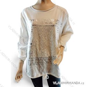 Tunika dlouhý rukáv dámská nadrozměr (XL/2XL ONE SIZE) ITALSKá MóDA IM424003/DR