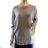 Svetr pletený oversize dlouhý rukáv dámský nadrozměr (XL/2XL ONE SIZE) TURECKÁ MODA TME24001 XL/2XL Světle Šedá
