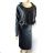Classic short sleeve dress women (uni s-l) ITALIAN MODA IMC20206 S/M Emerald