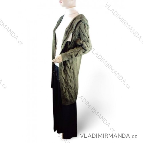 Women's Plus Size Hooded Jacket (XL/2XL ONE SIZE) ITALIAN FASHION IM422684 XL/2XL khaki