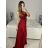 Women's long prom elegant strapless dress (S/M ONE SIZE) ITALIAN FASHION IMPBB22O5728/DR brown