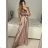 Women's long prom elegant strapless dress (S/M ONE SIZE) ITALIAN FASHION IMPBB22O5728/DR brown