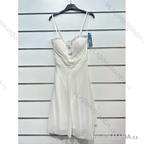 Šaty krátké společenské na ramínka dámské (S/M ONE SIZE) ITALSKÁ MÓDA IMPSH2416051