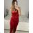 Women's Long Elegant Strapless Dress (S/M ONE SIZE) ITALIAN FASHION IMPMD23333 S/M red