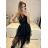 Women's Long Chiffon Short Sleeve Dress (S/M ONE SIZE) ITALIAN FASHION IMWGS231048 S/M Emerald