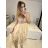 Women's Long Chiffon Short Sleeve Dress (S/M ONE SIZE) ITALIAN FASHION IMWGS231048 S/M Emerald