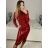 Women's Long Long Sleeve Party Dress (S/M ONE SIZE) ITALIAN FASHION IMM23056 S/M Golden