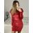 Šaty elegantní dlouhý rukáv dámské (XS/S ONE SIZE) ITALSKÁ MÓDA IMWAE234510