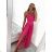 Elegant formal dress with straps for women (S / M ONE SIZE) ITALIAN FASHION IM321576 Colour   red Size   S/M