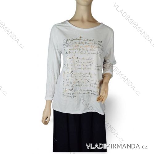 Tunika tričko dlouhý rukáv dámská (S/M ONE SIZE) ITALSKá MóDA IM423PASSION