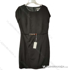 Šaty elegantní společenské krátký rukáv dámské nadrozměr (42-54) POLSKÁ MÓDA PMF22008B/DUR