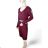 Langärmeliges Strickkleid für Damen (M/L EINHEITSGRÖSSE) ITALIAN FASHION IMD23811 M / L Burgund