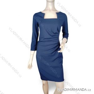 Šaty elegantní pouzdrové 3/4 rukáv dámské (S-XL) ITALSKÁ MÓDA IMM23M23121-2/DUR