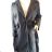 Women's Plus Size Fluffy Long Sleeve Coat (XL/2XL ONE SIZE) ITALIAN FASHION IMC23303 2XL black