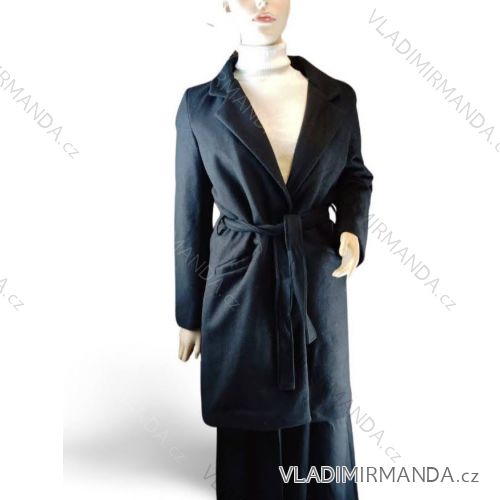 Women's Plus Size Fluffy Long Sleeve Coat (XL/2XL ONE SIZE) ITALIAN FASHION IMC23303 2XL black