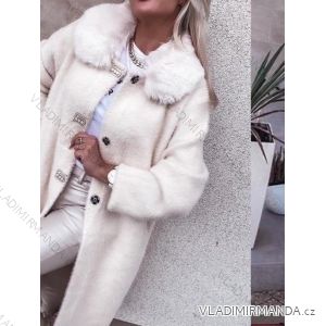 Kabát alpaka dlouhý rukáv dámský (S/M ONE SIZE) ITALSKÁ MÓDA IMWBB24034