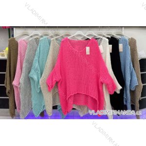 Damen-Strickpullover mit langen Ärmeln (Einheitsgröße S/M) ITALIAN FASHION IMWDT230011