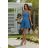 Women's Strapless Long Satin Party Dress (34-42) POLISH FASHION PMLEL24NATHALIE Light blue 38