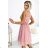 522-1 CATERINA Feminine dress with guipure and delicate tulle - powder pink