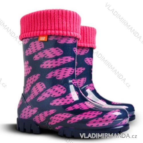Holinky gumovky zateplené dětské a dorost (28-35) DEMAR TWISTER LUX PRINT V/1