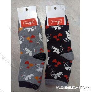 Ponožky valentýnské veselé slabé dámské amor (37-41) POLSKÁ MÓDA DPP24009